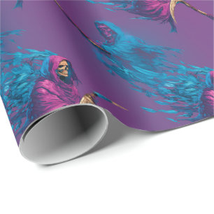 Papel De Presente Ceifador Sombrio - Figura da Morte Assombrada