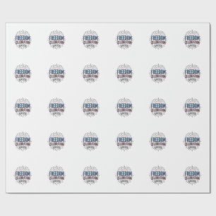 Papel De Presente Celebração da Liberdade 4 de Julho Camisa Patrióti