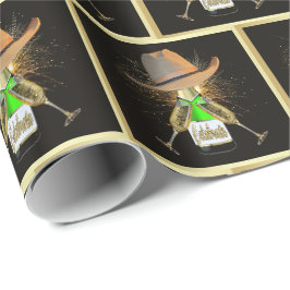 Papel De Presente Celebração de fogos de artifício do Chapéu do Cowb