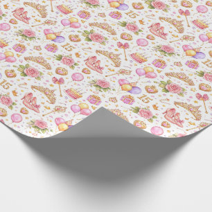 Papel De Presente Celebração de Quinceañera – Aquarela Elegante