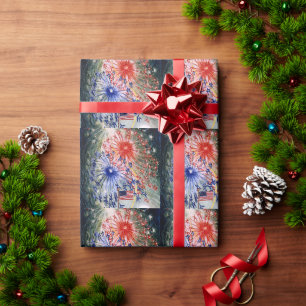 Papel De Presente Celebração do 4 de julho