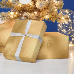 Papel De Presente Celebração Elegante de Textura em Folha de Ouro Si