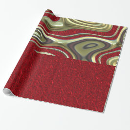 Papel De Presente Celebrado decadente, vermelho