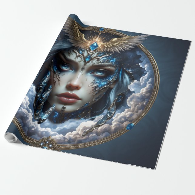 Papel De Presente Celestia – Guardiã do Céu Infinito.  (Desenrolado)