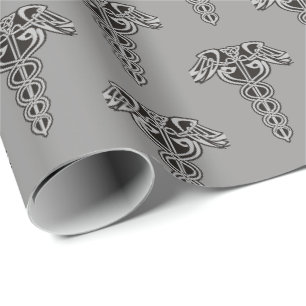 Papel De Presente Celtic Knot Caduceus