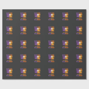 Papel De Presente Cemitério Assustador do Halloween no Meu Coração