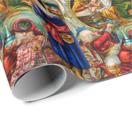 Papel De Presente Cena da natividade do Natal