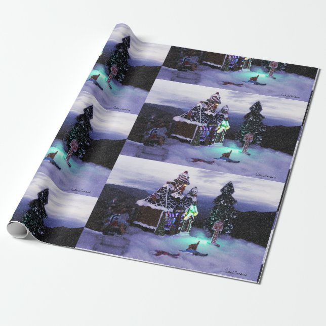Papel De Presente Cena de neve do Winter Wonderland 2020 (Desenrolado)
