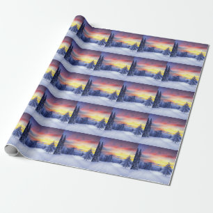 Papel De Presente Cenário de inverno