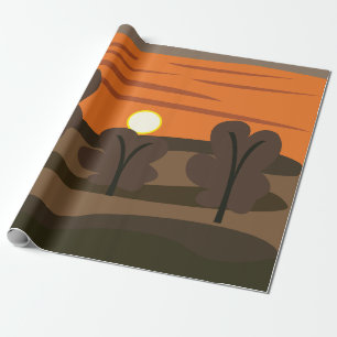 Papel De Presente Cenário do Céu ao Nascer do Sol