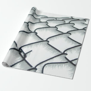 Papel De Presente Cerca de elo de cadeia branca e preta