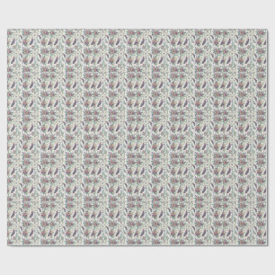 Papel De Presente Cercador de Sonhos Boho Padrão Floral de Penas Mág