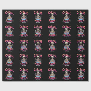 Papel De Presente Cereal Killer Breakfast Cereal Engraçado Skeleton