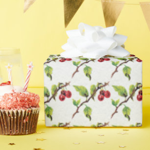 Papel De Presente Cereja no Padrão Superior