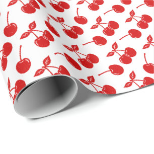 Papel De Presente Cerejas