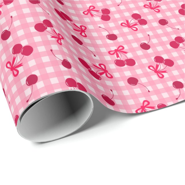 Papel De Presente Cerejas (Ponta do rolo)