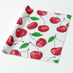 Papel De Presente Cerejas