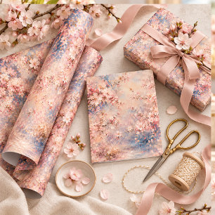 Papel De Presente cerejeira rosa sakura flor romântica sonhadora