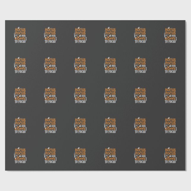 Papel De Presente Cerveja Hocus Pocus Design de Halloween_1 (Aberto)