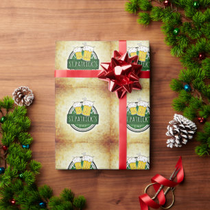 Papel De Presente Cervejas do Dia de São Patrício