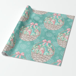 Papel De Presente Cesta de Páscoa Fofa
