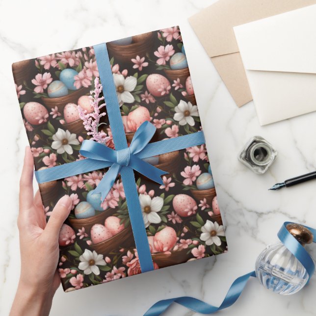 Papel De Presente Cestos de Ovos de Páscoa (Presentear)