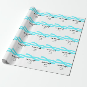 Papel De Presente Céu aqua azul pastel um casal quente adicionar nom