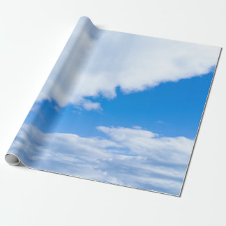Papel De Presente Céu azul e nuvens brancas