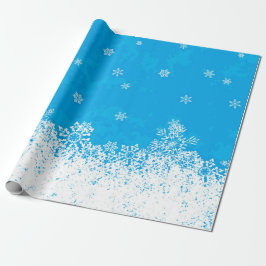 Papel De Presente Céu Azul e Papel de Mola de Natal para Neve em Que