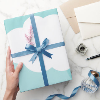 Papel De Presente céu azul, nuvens brancas, sombras