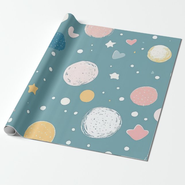 Papel De Presente Céu bonito (Desenrolado)