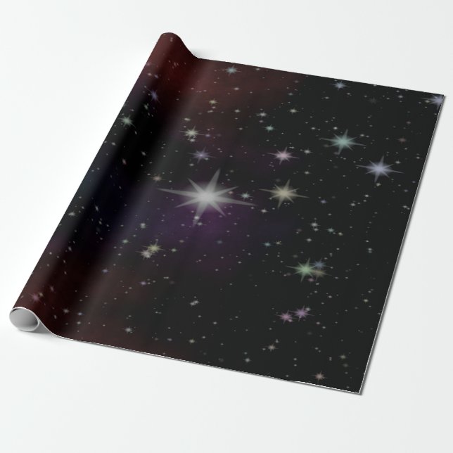 Papel De Presente Céu estrelado (Desenrolado)