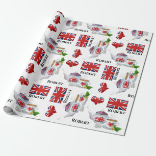 Papel De Presente Chá Britânico Personalizado