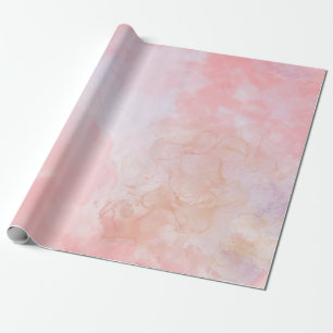 Papel De Presente Chá de Bebê Aniversário Luxo Rosa Abstrato