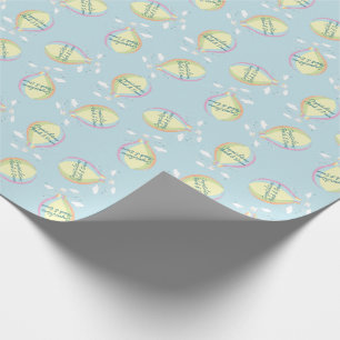 Papel De Presente Chá de Bebê Balão de Ar Quente Vintage