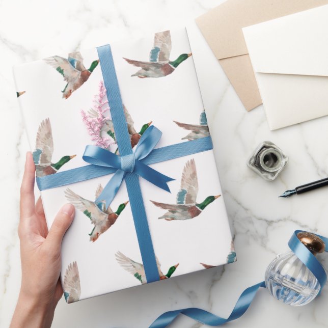 Papel De Presente Chá de Bebê de Caça ao Pato (Presentear)