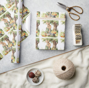 Papel De Presente Chá de Bebê do Coelho da Floresta