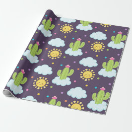 Papel De Presente Chá de Bebê do Paraíso Suculento