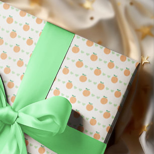 Papel De Presente Chá de Bebê Elegante Pêssego Doce