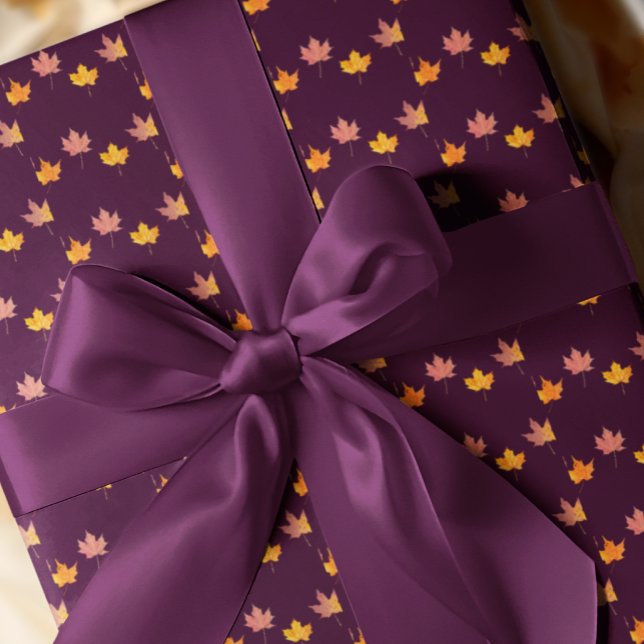Papel De Presente Chá de Bebê Folhas de Bordo Outonais (Criador carregado)