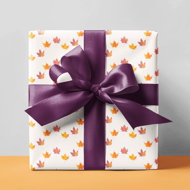 Papel De Presente Chá de Bebê Folhas de Bordo Outonais (Criador carregado)