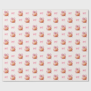 Papel De Presente Chá de Bebê Little Pumpkin – Arco Rosa Outono