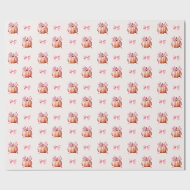 Papel De Presente Chá de Bebê Little Pumpkin – Arco Rosa Outono (Aberto)