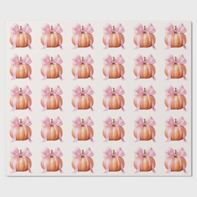 Papel De Presente Chá de Bebê Little Pumpkin – Arco Rosa Outono (Aberto)