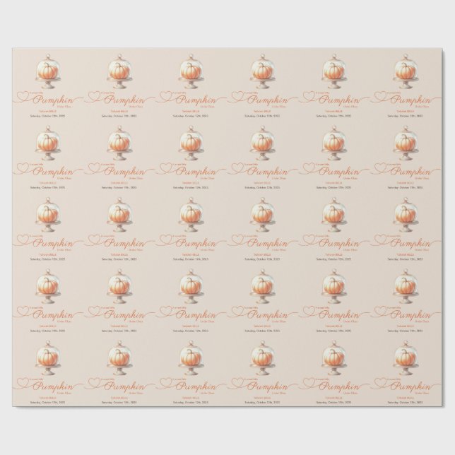 Papel De Presente Chá de Bebê Little Pumpkin – Outono Chic (Aberto)