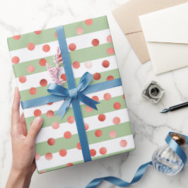 Papel De Presente Chá de Bebê Padrão de Morango