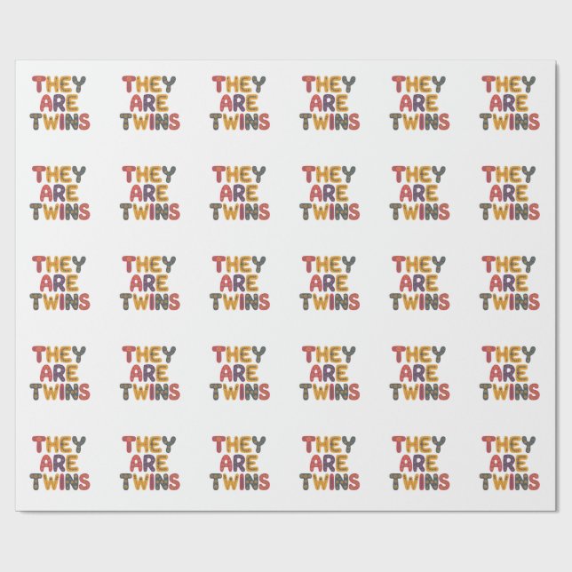 Papel De Presente Chá de bebês gêmeos (Aberto)