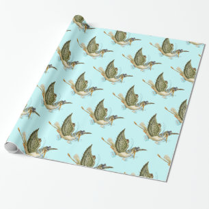 Papel De Presente CHÁ DE BEBÊS, Teal Blue White