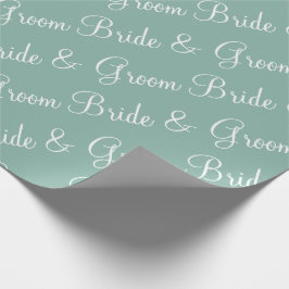 Papel De Presente Chá de casamento de Script do Groom Bride