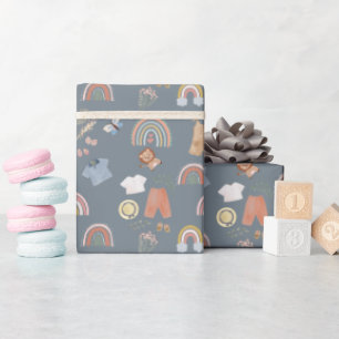 Papel De Presente chá de fraldas arco-íris